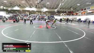 133 lbs Cons. Round 5 - Julian Leon, Vanguard University vs Tristan Bremer, Providence (Mont.)