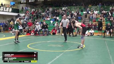 150 lbs Champ. Round 1 - Jaxon Joy, WADSWORTH vs Amit Kamath, DUBLIN JEROME