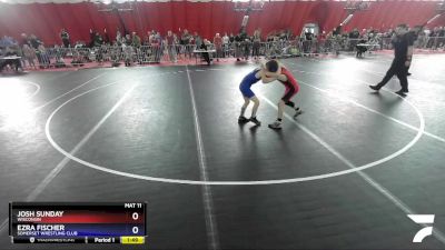 77 lbs Cons. Round 3 - Josh Sunday, Wisconsin vs Ezra Fischer, Somerset Wrestling Club