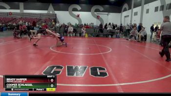 105 lbs Round 1 (8 Team) - Cooper Schlaegel, Beast Mode vs Brady Harper, Indiana Outlaws