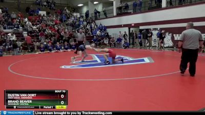 132 lbs Semifinal - Dustin Van Oort, West Sioux, Hawarden vs Brand Beaver, Woodbury Central