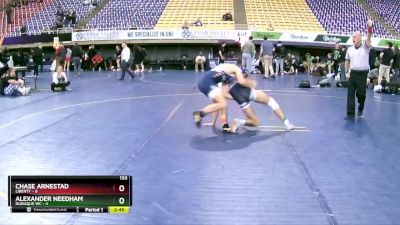 133 lbs Round 6 (8 Team) - Chase Arnestad, Liberty vs Alexander Needham, Dubuque WC