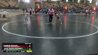 82 lbs Cons. Round 3 - Charlee Wolfley, Anderson Co Youth Wrestling vs Jayde Snacks McKinney, Buccaneer Wrestling Club
