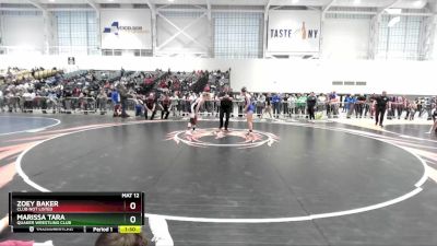 115 lbs Quarterfinal - Zoey Baker, Club Not Listed vs Marissa Tara, Quaker Wrestling Club