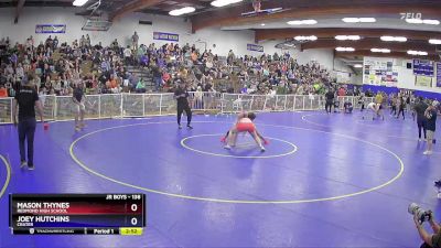 138 lbs Semifinal - Mason Thynes, Redmond High School vs Joey Hutchins, Crater