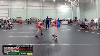 128 lbs Cons. Round 2 - Jake Stubblefield, Virginia Patriots vs Richard Pontello, Pin2win