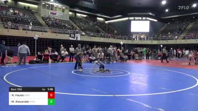 100 lbs Consi Of 8 #2 - Austin Hayes, Greenbelt, MD vs Mason Alexander, Stevensville, PA