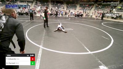 61 lbs Quarterfinal - Timberlyn Edwards, Pirate Wrestling Club vs Kacy Purmal, Pryor Tigers