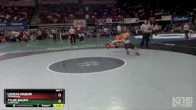 D 2 170 lbs Quarterfinal - Tyler Baumy, Lakeshore vs Loukas Naquin, Terrebonne