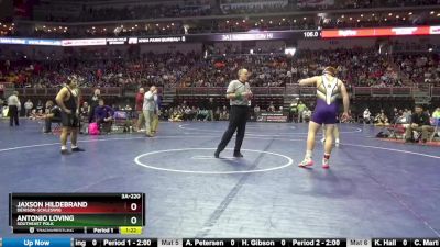 3A-220 lbs Cons. Semi - Jaxson Hildebrand, Denison-Schleswig vs Antonio Loving, Southeast Polk