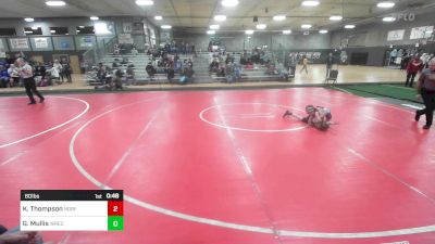 60 lbs Rr Rnd 2 - Karter Thompson, Norfolk Wrestling vs Gracie Mullis, Wrecking Crew