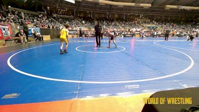 75 lbs Consi Of 4 - Colton Hogue, Terminator Wrestling Academy vs Brian Baca, NM Bad Boyz