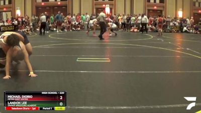 220 lbs Quarterfinal - Michael Diorio, Metro West United vs Landon Lee, Savage Wrestling Academy