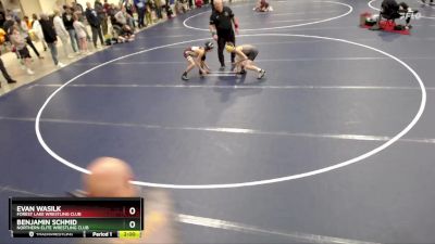 87 lbs Champ. Round 2 - Benjamin Schmid, Northern Elite Wrestling Club vs Evan Wasilk, Forest Lake Wrestling Club