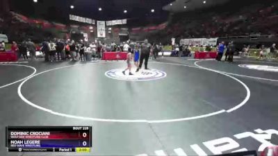 77 lbs Quarterfinal - Dominic Crociani, Wolf Den Wrestling Club vs Noah Legere, Red Wave Wrestling