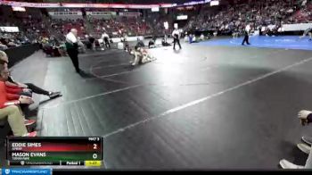 D2-160 lbs Semifinal - Eddie Simes, Amery vs Mason Evans, Tomahawk
