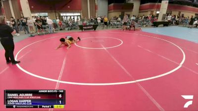 145 lbs Champ. Round 2 - Daniel Aguirre, Lake Highlands Club Wrestling vs Logan Harper, Power Wrestling Club