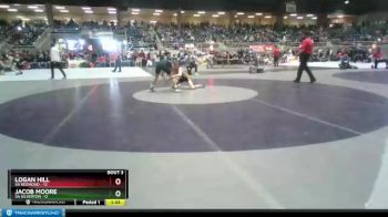 120 lbs Quarterfinals (8 Team) - Logan Hill, 5A Redmond vs Jacob Moore, 5A Silverton