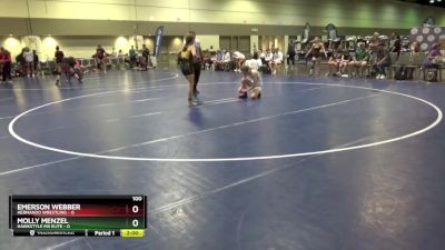 100 lbs Round 2 (8 Team) - Emerson Webber, Hernando Wrestling vs Molly Menzel, Hawkstyle MX Elite