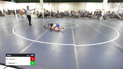 90 lbs Round Of 16 - Mason Brown, NC vs Loc Webber, OH