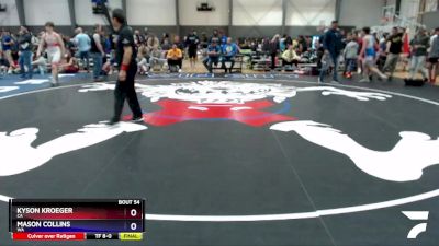 165 lbs Round 2 - Kyson Kroeger, CA vs Mason Collins, WA