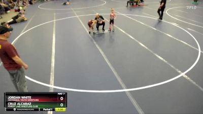 Champ. Round 1 - Cruz Alcaraz, Forest Lake Wrestling Club vs Jordan White, Centennial Youth Wrestling