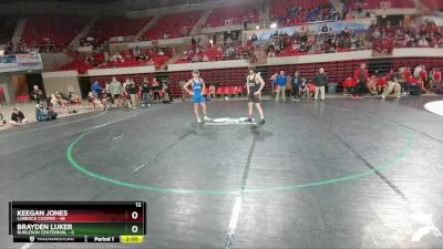 150 lbs Placement (4 Team) - Keegan Jones, Lubbock Cooper vs Brayden Luker, Burleson Centennial