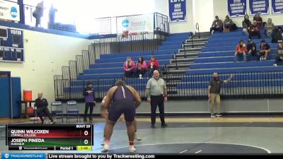 285 lbs Round 2 - Quinn Wilcoxen, Cornell College vs Joseph Pineda, Dubuque