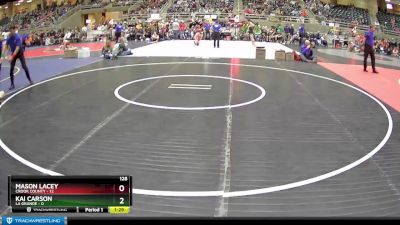 128 lbs Finals (8 Team) - Kai Carson, La Grande vs Mason Lacey, Crook County