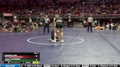 2A-120 lbs Quarterfinal - Carson Less, West Delaware, Manchester vs Vinny Mayberry, Glenwood