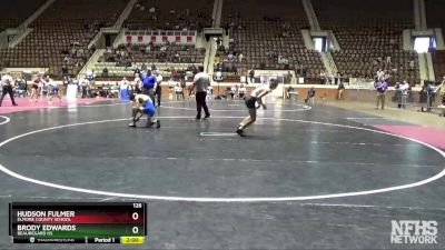 126 lbs Quarterfinal - Brody Edwards, Beauregard HS vs Hudson Fulmer, Elmore County School