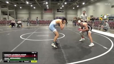 145 lbs Cons. Round 1 - Isaac Hernandez, Gray Kids vs Dakota Leverich-Howe, Frontenac Youth Wrestling Club