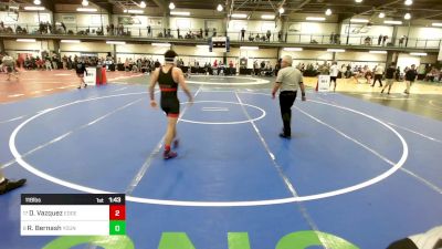 118 lbs Quarterfinal - David Vazquez, Edge Wrestling vs Riley Bernash, Young Guns Wrestling Club