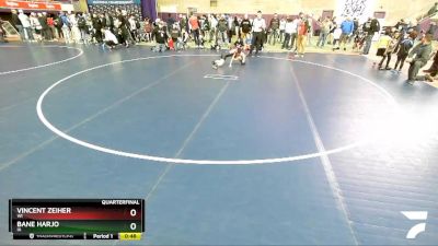 62 lbs Quarterfinal - Vincent Zeiher, WI vs Bane Harjo, IA