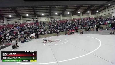 102 lbs Cons. Round 2 - Koen Labrum, Utah vs Atreyu Phillipsen, Delta Wrestling Club