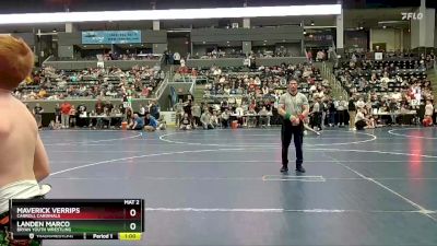 75 lbs Cons. Round 1 - Maverick Verrips, Carroll Cardinals vs Landen Marco, Bryan Youth Wrestling