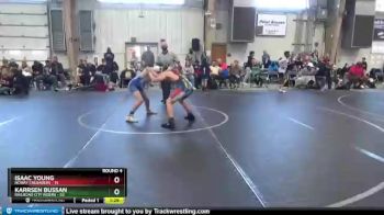 110 lbs Round 4 (8 Team) - Karrsen Bussan, Railroad City Riders vs Isaac Young, NCWAY Crusaders