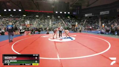 2A-120 lbs Quarterfinal - Nathan Fish, Niobrara County vs Nate Brown, Big Piney