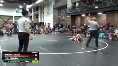 124 lbs Round 1 (16 Team) - Zoey Freeman, Sisters On The Mat vs Hannah Rogers, Sebolt Women Wrestling Academy