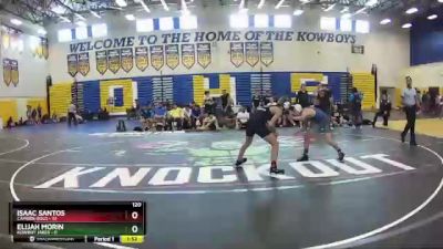 120 lbs Round 3 (8 Team) - Isaac Santos, Camden Gold vs Elijah Morin, Kowboy Jakes