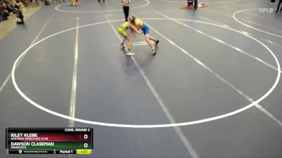 110 lbs Cons. Round 2 - Riley Klebe, Hastings Wrestling Club vs Dawson Claseman, Minnesota