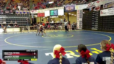 120 lbs Cons. Round 1 - Andrew Peters, Whitewater-Remington vs Brayton Peters, Minneapolis