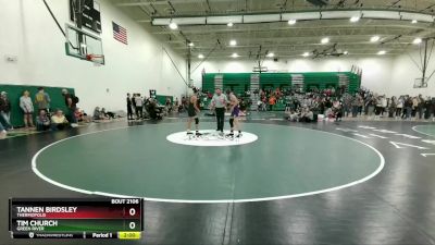 120 lbs Quarterfinal - Tannen Birdsley, Thermopolis vs Tim Church, Green River