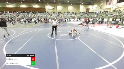 70 lbs 5th Place - Finnegan Davis, Mustangs WC vs Mackinley Jones, Small Town WC