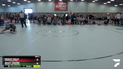 113 lbs Semifinal - Manley Nalls, Orange High School vs Brady Cramer, Virginia Team Predator