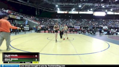 3A 113 lbs Champ. Round 1 - Talan Volkel, Kimberly vs Brian Bensen, Snake River