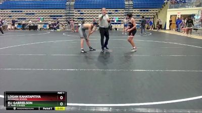 106 lbs Quarterfinal - Logan Kahatapitiya, McDonogh School vs Eli Gabrielson, St. Mary`s Ryken