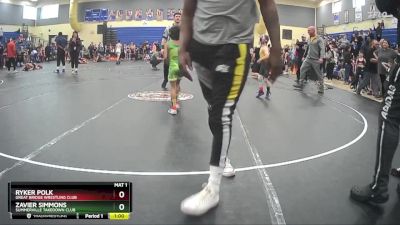 44/47/50 Quarterfinal - Ryker Polk, Great Bridge Wrestling Club vs Zavier Simmons, Summerville Takedown Club