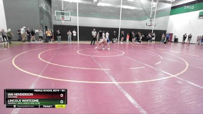 90 lbs Quarterfinal - Ian Henderson, SULLIVAN vs Lincoln Whitcome, Waverly Area Wrestling Club