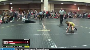 60 lbs Round 3 (4 Team) - Logan Jaggers, Contenders Wrestling Academy Blue vs Logan Dodge, Ares